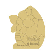 Design By Line Surfboard MDF Cutout Probably At The Beach Palm Tree Scene - Unfinished For DIY