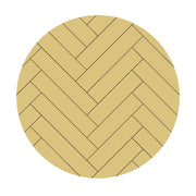 Design By Line Round MDF Cutout Basket Weave Pattern - Unfinished For DIY