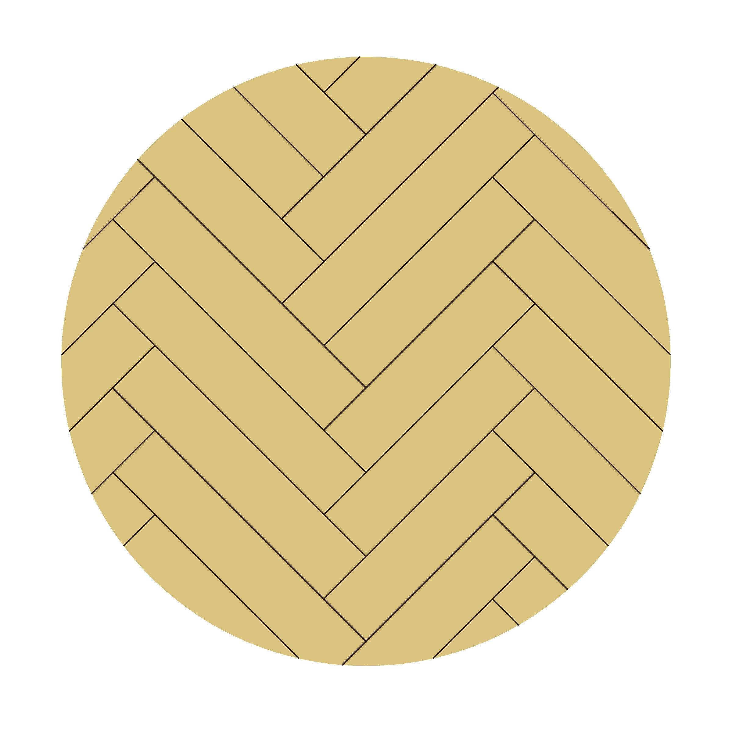 Design By Line Round MDF Cutout Basket Weave Pattern - Unfinished For DIY