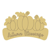 Design By Line Banner MDF Cutout Autumn Blessings - Unfinished For DIY