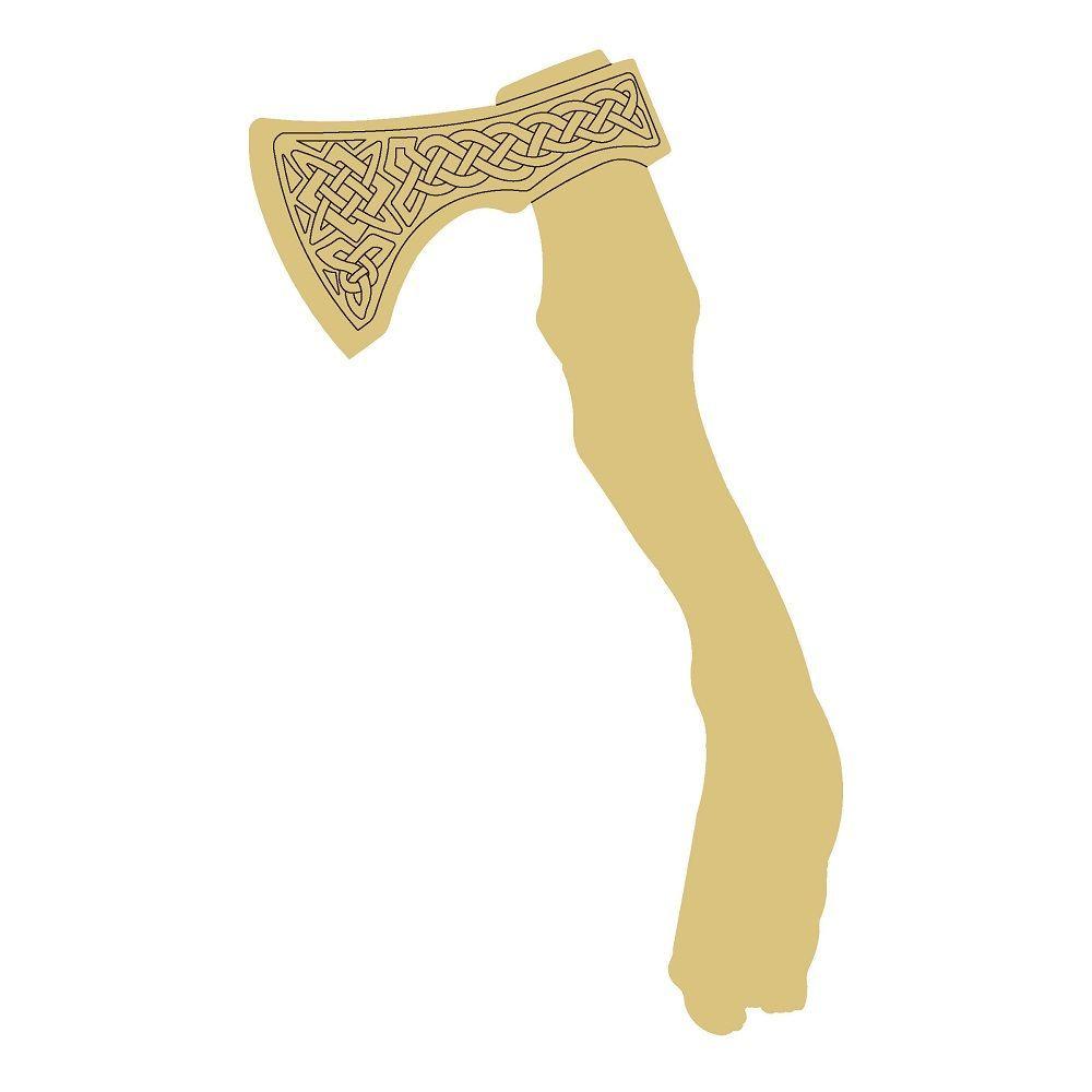 Design By Line Axe MDF Cutout Celtic Knotwork - Unfinished For DIY