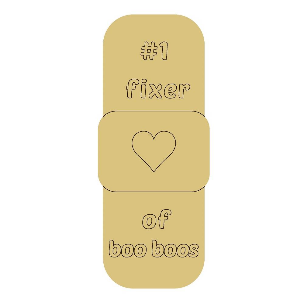 Design By Line Stacked Rectangles MDF Cutout #1 Fixer Of Boo Boos - Unfinished For DIY