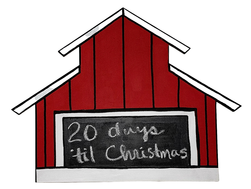 Design By Line Barn MDF Cutout Silhouette With Plank Detailing - Unfinished For DIY