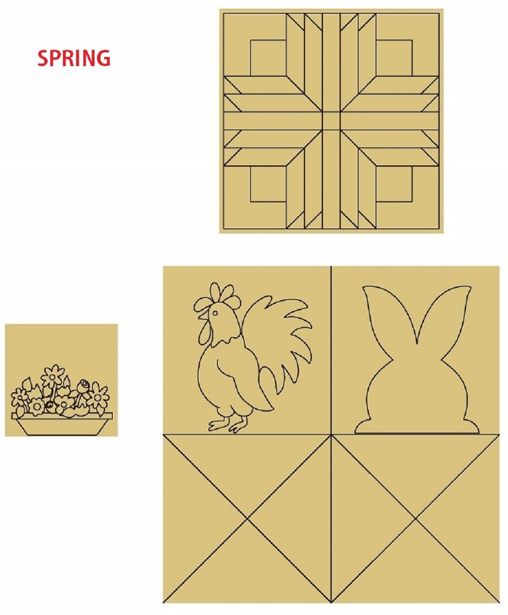 Design By Line Interchangeable MDF Cutout Seasonal Barn Tray Scenes - Unfinished For DIY