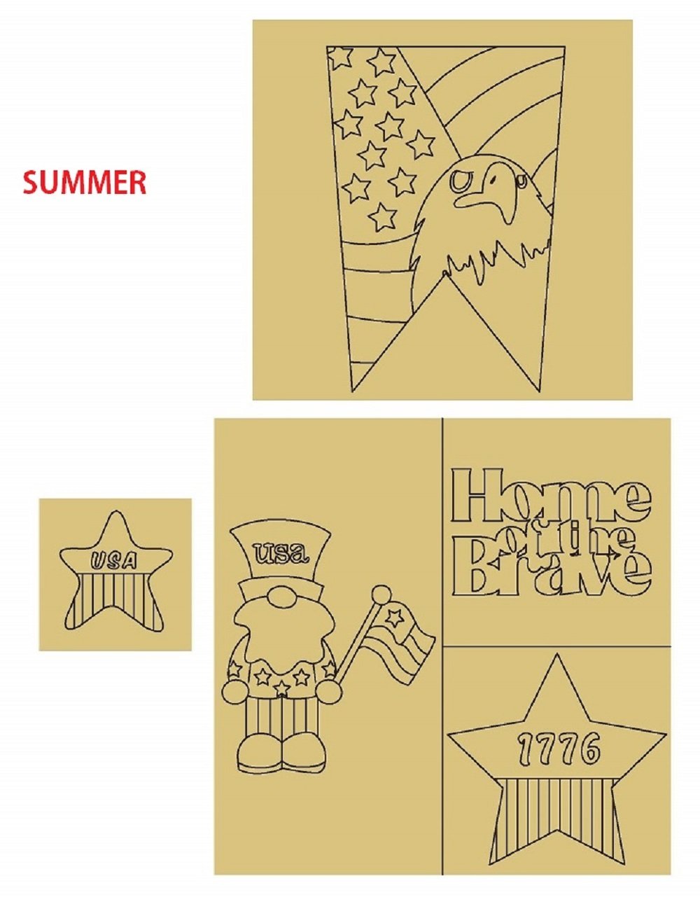 Design By Line Interchangeable MDF Cutout Seasonal Barn Tray Scenes - Unfinished For DIY