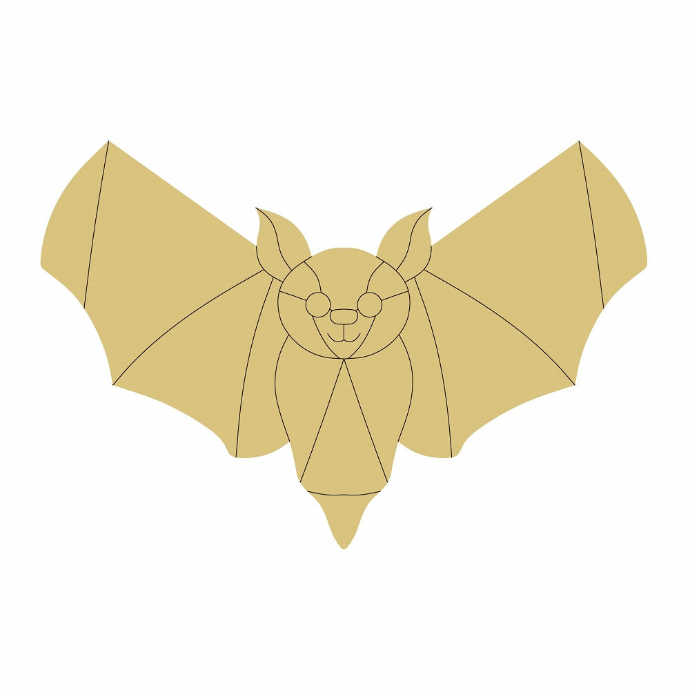 Design By Line Bat Unfinished Wood Cutout Style 4 Art 1