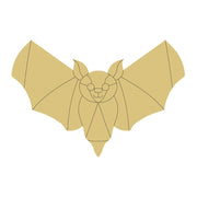 Design By Line Bat MDF Cutout Winged Geometric Silhouette - Unfinished For DIY