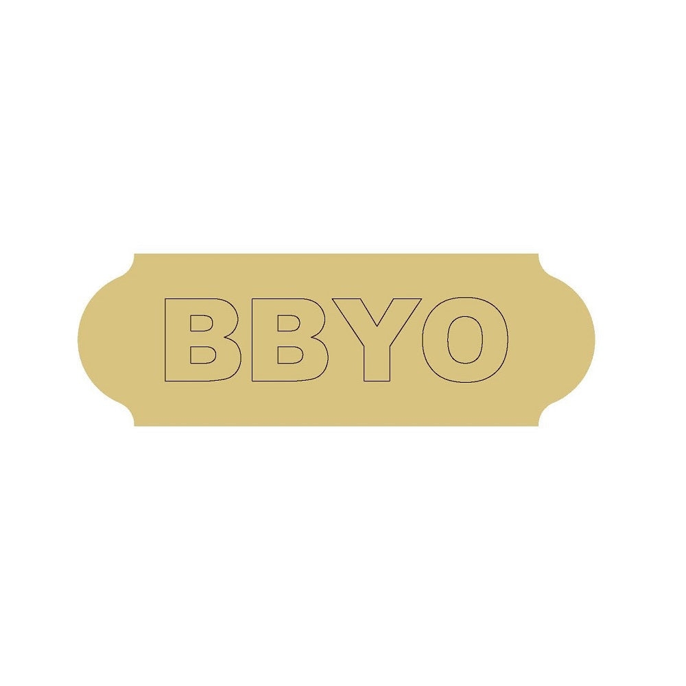 Design By Line Plaque MDF Cutout BBYO - Unfinished For DIY