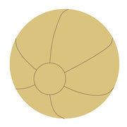 Design By Line Round MDF Cutout Beach Ball - Unfinished For DIY