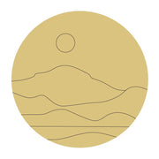 Design By Line Round MDF Cutout Boho Sun Landscape - Unfinished For DIY