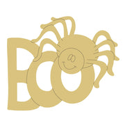 Design By Line Boo Letters MDF Cutout Halloween Spider - Unfinished For DIY