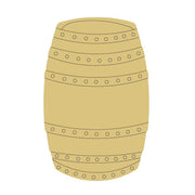 Design By Line Barrel MDF Cutout Bourbon Barrel Design - Unfinished For DIY