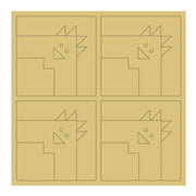 Design By Line Barn Quilt MDF Cutout Chicken Silhouette Quad Panel - Unfinished For DIY