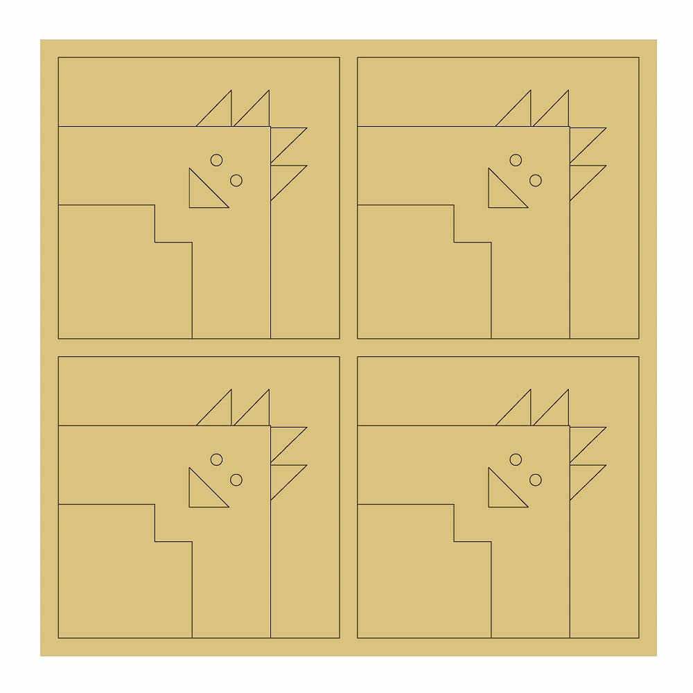 Design By Line Barn Quilt Chicken Unfinished Wood Cutout Style 8 Art 1