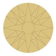 Design By Line Barn Quilt Round MDF Cutout Sunburst - Unfinished For DIY