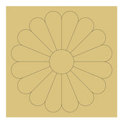 Design By Line Barn Quilt Square Flower MDF Cutout Daisy Silhouette - Unfinished For DIY