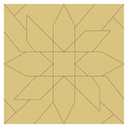 Design By Line Square Barn Quilt MDF Cutout Geometric Quilt Block - Unfinished For DIY