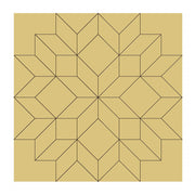 Design By Line Barn Quilt Square MDF Cutout Geometric Starburst Diamond Pattern - Unfinished For DIY