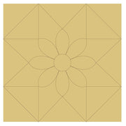 Design By Line Barn Quilt Square MDF Cutout Flower Rosette - Unfinished For DIY