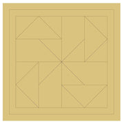 Design By Line Barn Quilt Square MDF Cutout Geometric Quilt Block - Unfinished For DIY