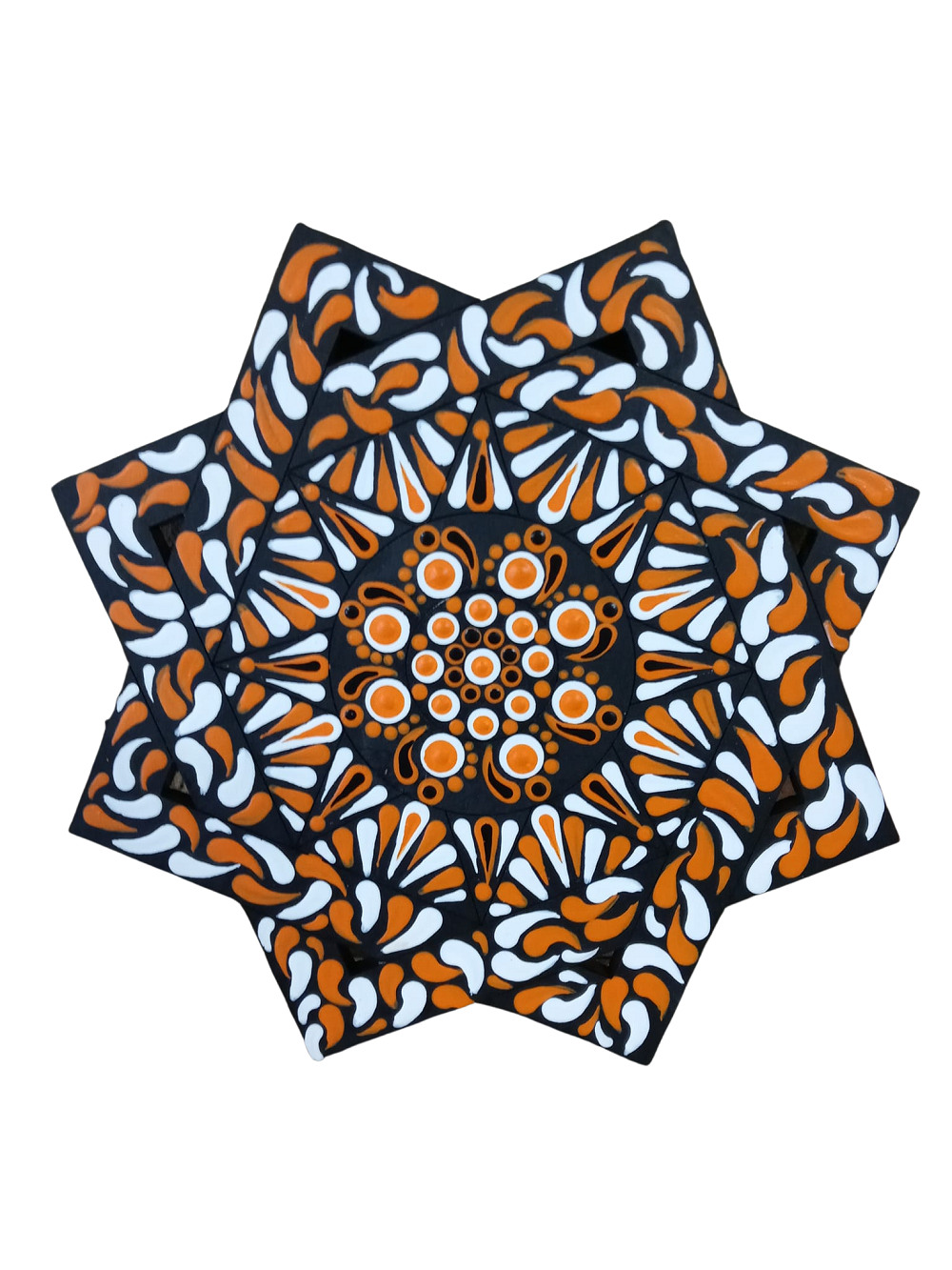 Design By Line Barn Quilt Square MDF Cutout Geometric Mandala Pattern - Unfinished For DIY