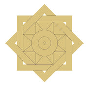 Design By Line Barn Quilt Square MDF Cutout Geometric Mandala Pattern - Unfinished For DIY