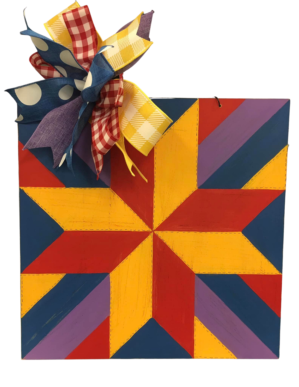 Design By Line Barn Quilt Star MDF Cutout Starburst Quilt Block Geometric Pattern - Unfinished For DIY