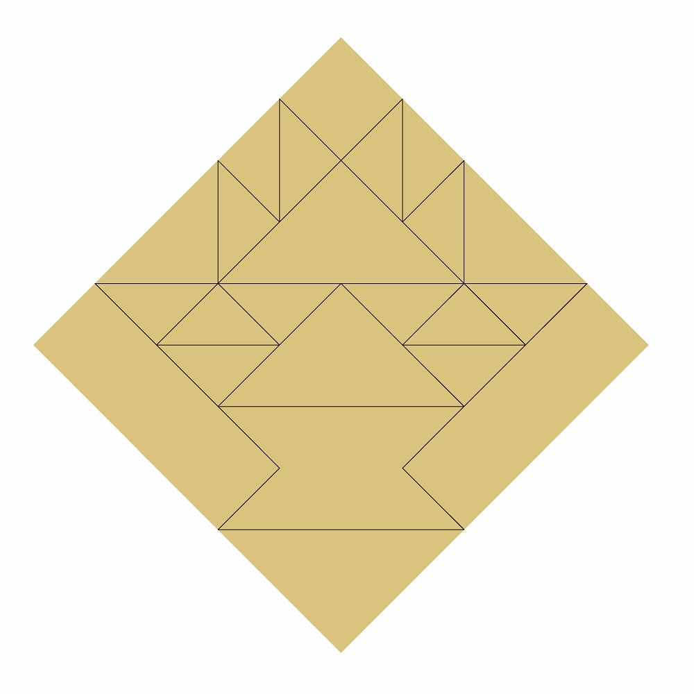 Design By Line Barn Quilt Diamond MDF Cutout Geometric Quilt Block - Unfinished For DIY