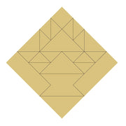 Design By Line Barn Quilt Diamond MDF Cutout Geometric Quilt Block - Unfinished For DIY