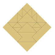 Design By Line Barn Quilt Diamond MDF Cutout Geometric Line Quilt Pattern - Unfinished For DIY