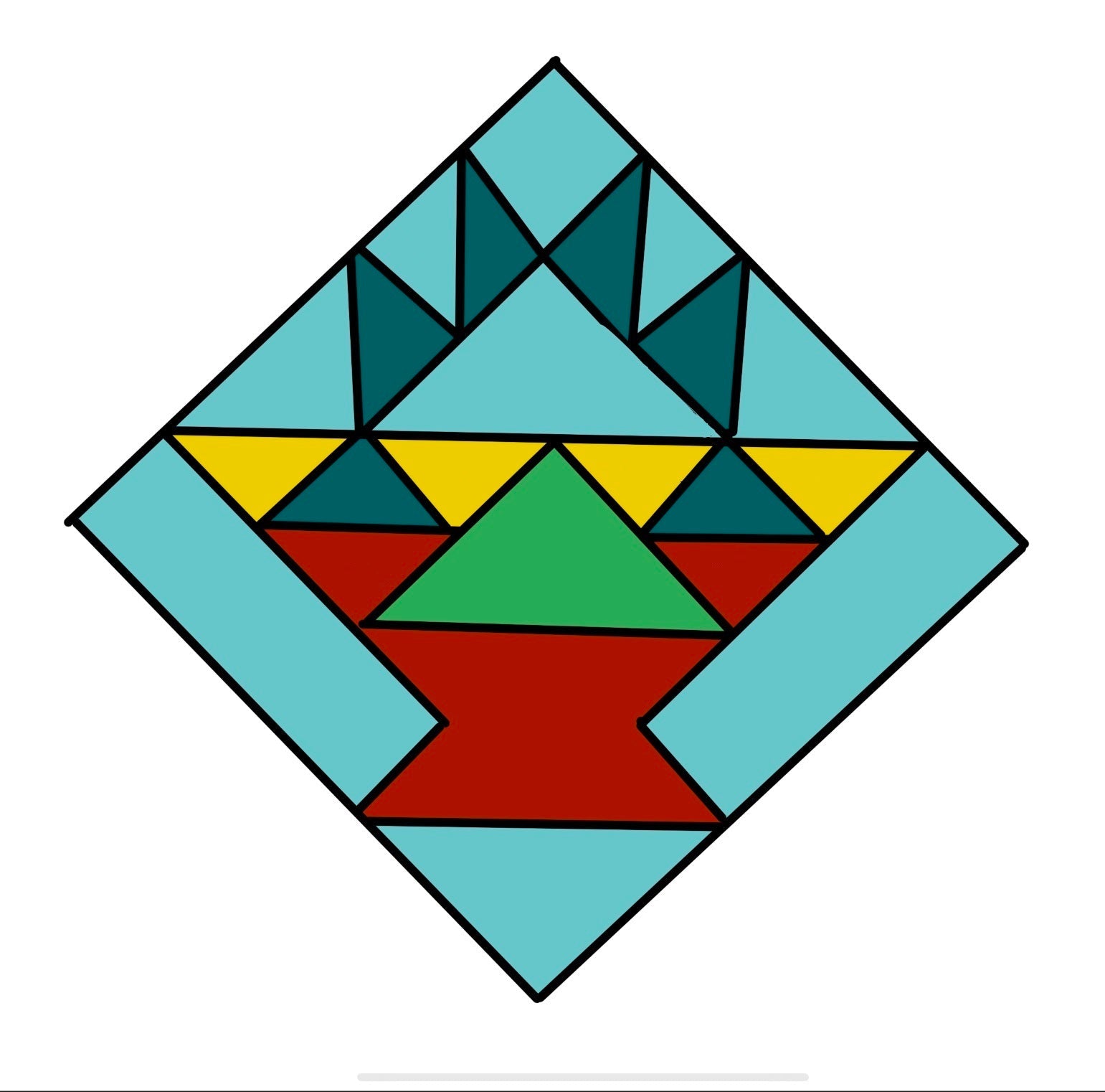 Triangle Vase Abstract Barn Quilt