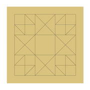 Design By Line Barn Quilt Square MDF Cutout Geometric Quilt Pattern - Unfinished For DIY