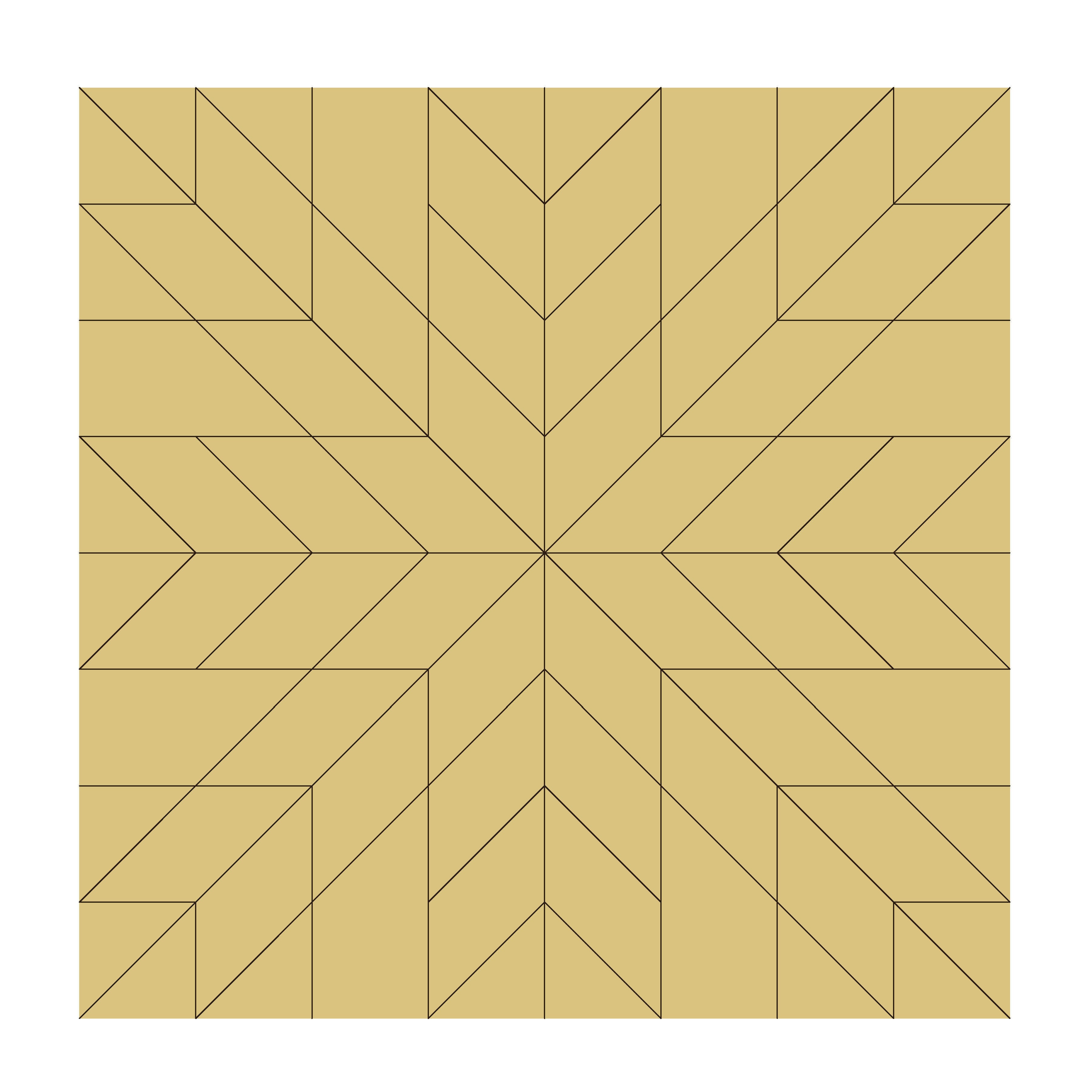 Design By Line Barn Quilt MDF Cutout Eight-Point Star Geometric Pattern - Unfinished For DIY