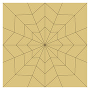 Design By Line Geometric Barn Quilt Star Square MDF Cutout  - Unfinished For DIY