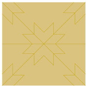 Design By Line Barn Quilt MDF Cutout Eight-Point Starburst Quilt Pattern - Unfinished For DIY