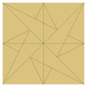 Design By Line Square MDF Cutout Abstract Geometric Starburst - Unfinished For DIY