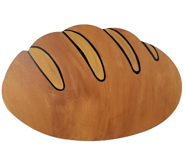 Design By Line Bread Loaf MDF Cutout Scored Lines - Unfinished For DIY