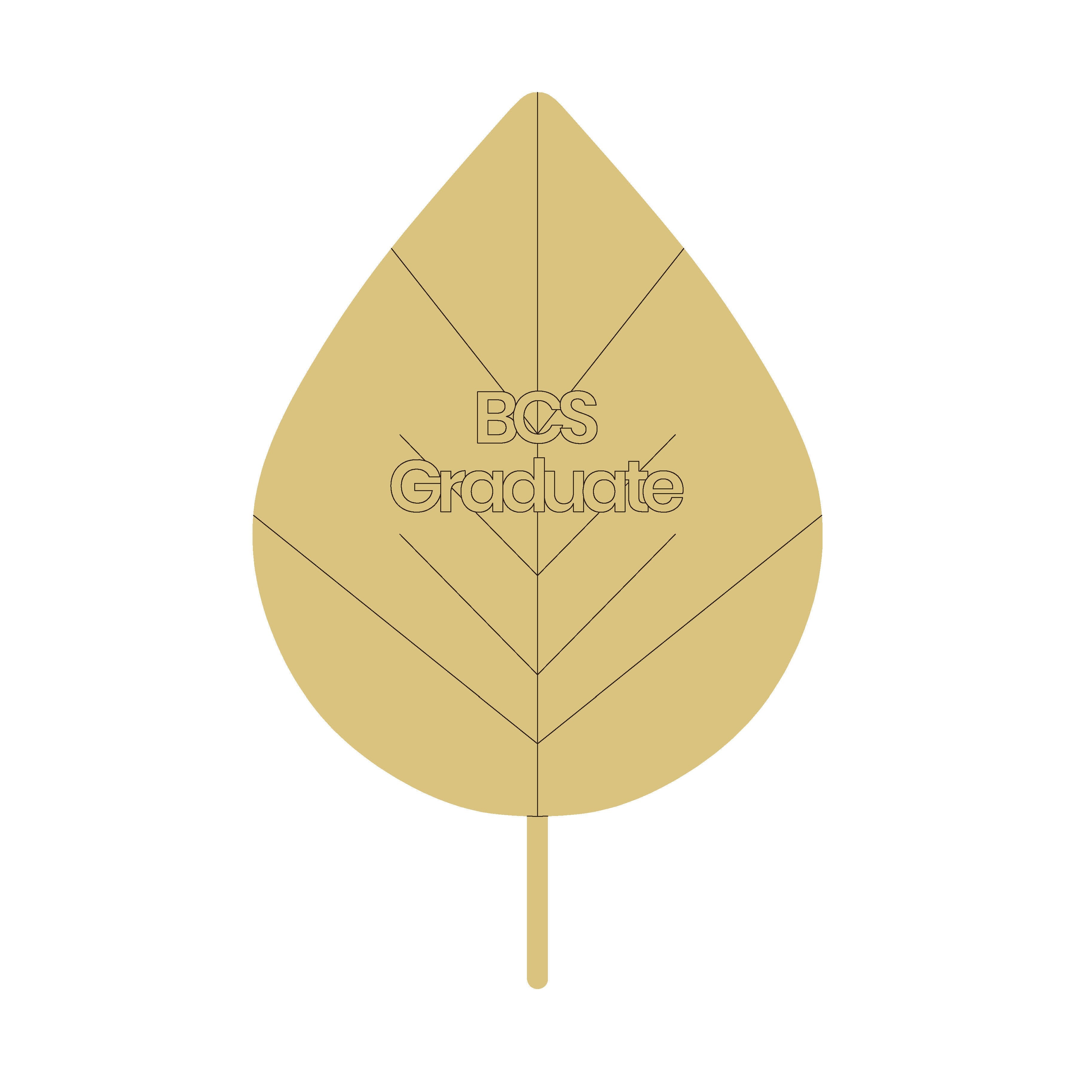 Design By Line Leaf MDF Cutout Buckeye Silhouette - Unfinished For DIY