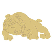 Design By Line Bulldog Silhouette MDF Cutout Reclining Form With Spiked Collar - Unfinished For DIY