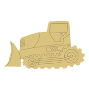 Design By Line Bulldozer MDF Cutout Bulldozer Silhouette - Unfinished For DIY