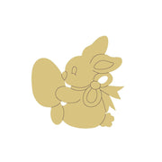 Design By Line Sitting Bunny MDF Cutout Easter Silhouette - Unfinished For DIY