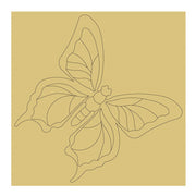 Design By Line Square MDF Cutout Butterfly Silhouette - Unfinished For DIY
