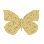 Design By Line Butterfly MDF Cutout Intricate Line-Pattern Wings - Unfinished For DIY