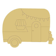 Design By Line Camper Van MDF Cutout Awning And Pennant Banner - Unfinished For DIY
