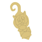 Design By Line Cat Silhouette MDF Cutout Bow Tie - Unfinished For DIY