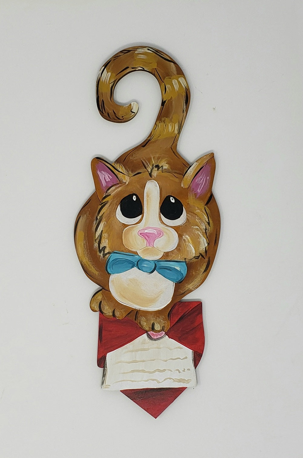 Design By Line Cat Silhouette MDF Cutout Bow Tie - Unfinished For DIY