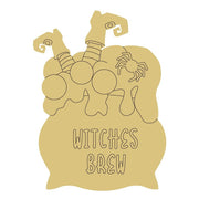 Design By Line Cauldron MDF Cutout Witches Brew - Unfinished For DIY