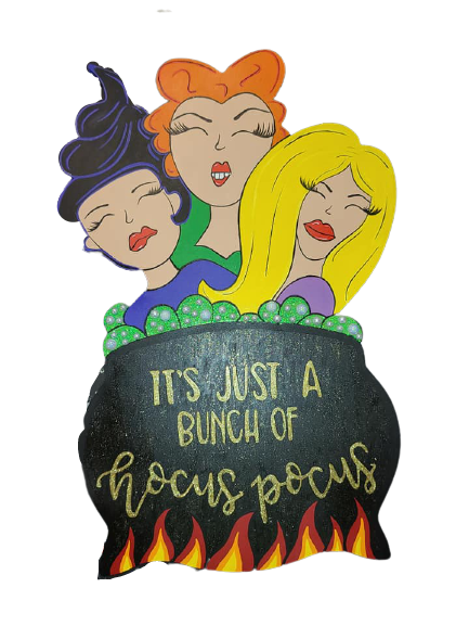 Basic Shape Cauldron MDF Cutout Halloween Decor Style 3 - Unfinished For DIY