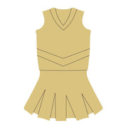 Design By Line Cheerleader MDF Cutout Uniform Silhouette With Line Details - Unfinished For DIY