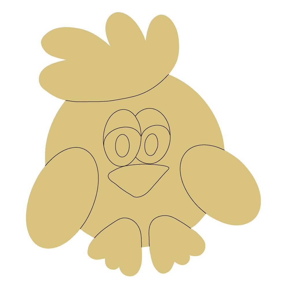Design By Line Chick MDF Cutout Sitting Silhouette - Unfinished For DIY